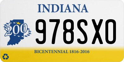 IN license plate 978SXO