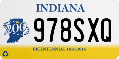 IN license plate 978SXQ