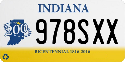 IN license plate 978SXX