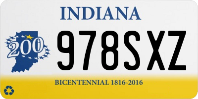 IN license plate 978SXZ