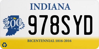 IN license plate 978SYD