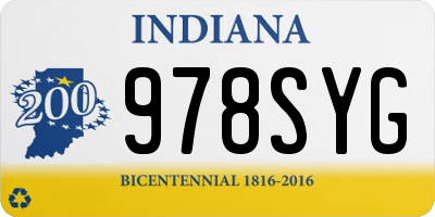 IN license plate 978SYG
