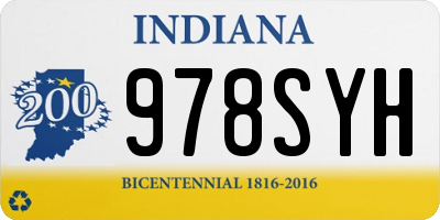 IN license plate 978SYH