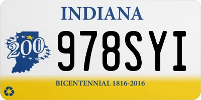 IN license plate 978SYI