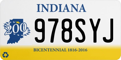 IN license plate 978SYJ
