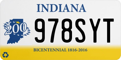 IN license plate 978SYT