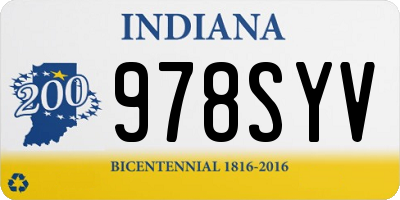 IN license plate 978SYV