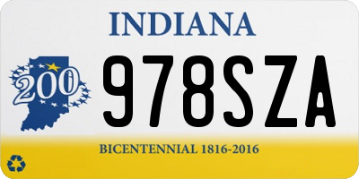 IN license plate 978SZA