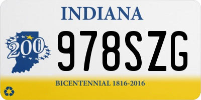 IN license plate 978SZG