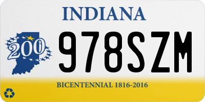 IN license plate 978SZM