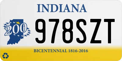 IN license plate 978SZT