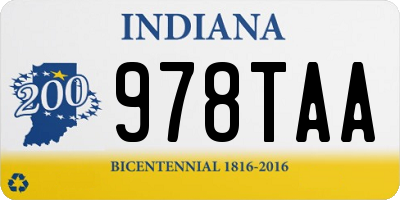 IN license plate 978TAA