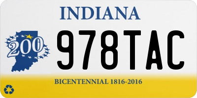 IN license plate 978TAC