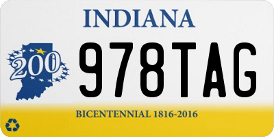 IN license plate 978TAG