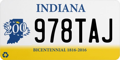 IN license plate 978TAJ