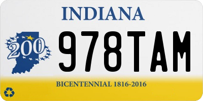 IN license plate 978TAM