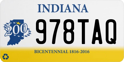 IN license plate 978TAQ