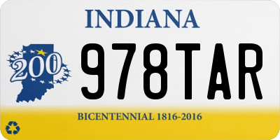 IN license plate 978TAR