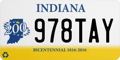 IN license plate 978TAY
