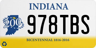 IN license plate 978TBS