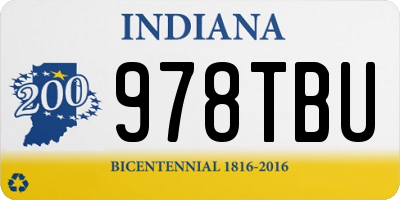 IN license plate 978TBU