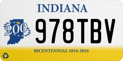IN license plate 978TBV