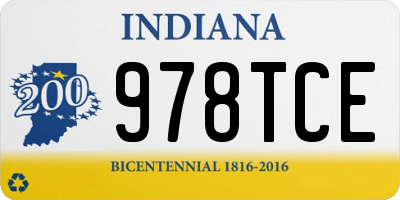 IN license plate 978TCE