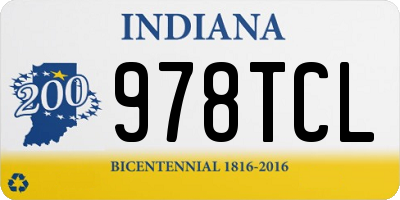 IN license plate 978TCL