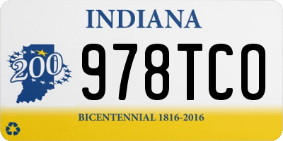 IN license plate 978TCO