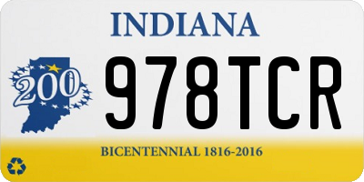 IN license plate 978TCR