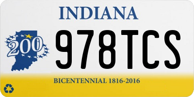 IN license plate 978TCS