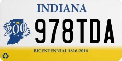 IN license plate 978TDA