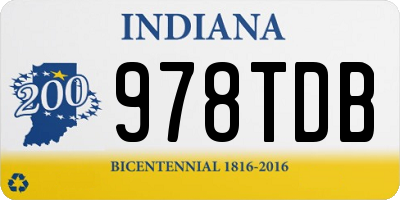 IN license plate 978TDB