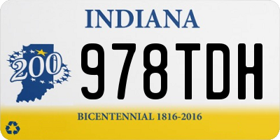 IN license plate 978TDH