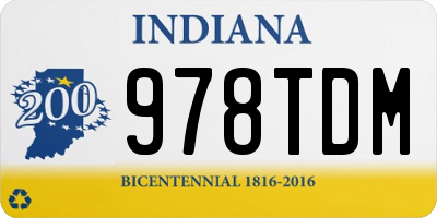 IN license plate 978TDM