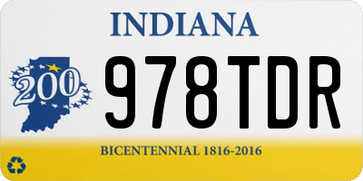 IN license plate 978TDR