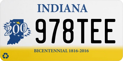 IN license plate 978TEE