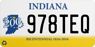IN license plate 978TEQ