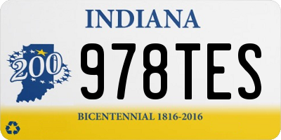 IN license plate 978TES