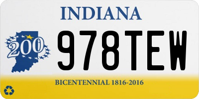 IN license plate 978TEW