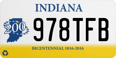 IN license plate 978TFB