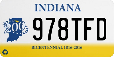 IN license plate 978TFD
