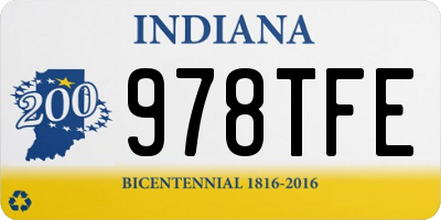 IN license plate 978TFE