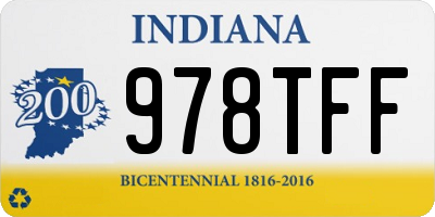 IN license plate 978TFF