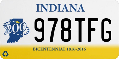 IN license plate 978TFG