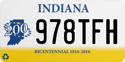 IN license plate 978TFH
