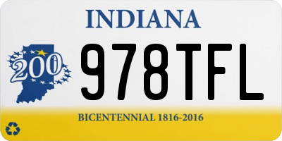 IN license plate 978TFL