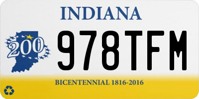 IN license plate 978TFM