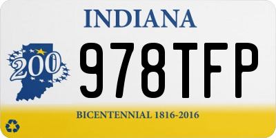IN license plate 978TFP