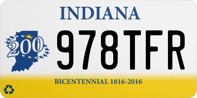 IN license plate 978TFR